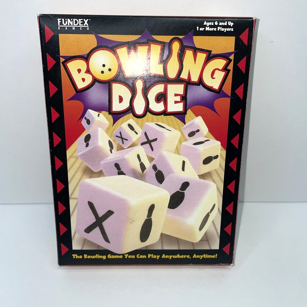 1999 BOWLING DICE Game by Fundex Box Tin Brand New SEALED